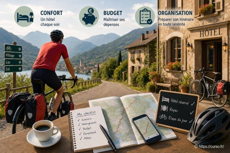 Séjour à vélo avec hôtel chaque soir : confort, budget et organisation