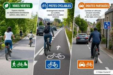 Voies vertes, pistes cyclables ou routes partagées : quelles différences ?